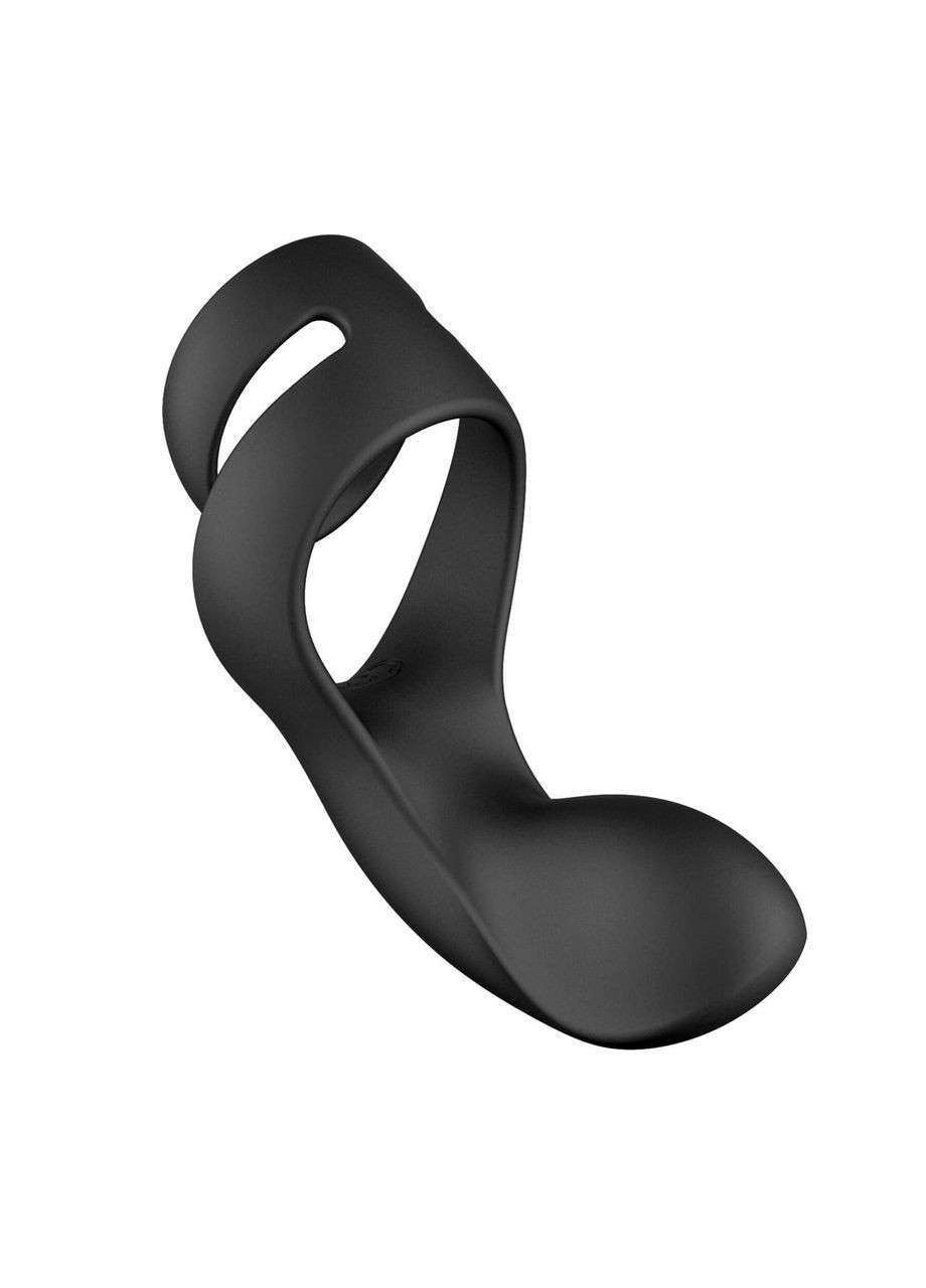 Двойное эрекционное кольцо со стимуляцией мошонки Benedict Black Svakom (303897601)