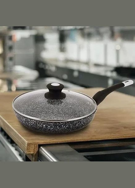 Легка у використанні сковорідка UN-5114 22 см, Сковорідка якісна гриль, AB-429 Ідеальна сковорідка Unique (351485892)