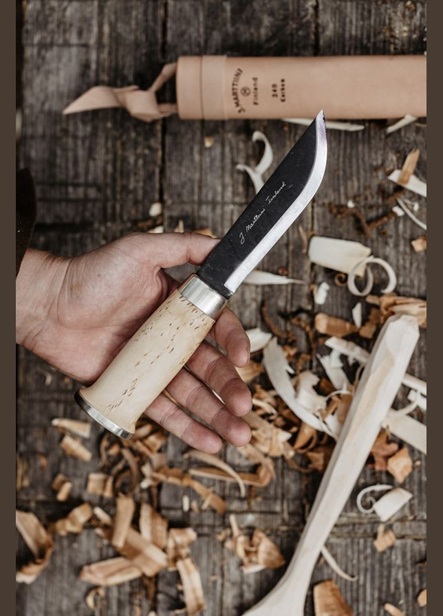 Ніж у дерев'яній подарунковій коробці Lapp knife зі шкіряним чохлом Marttiini (292324198)