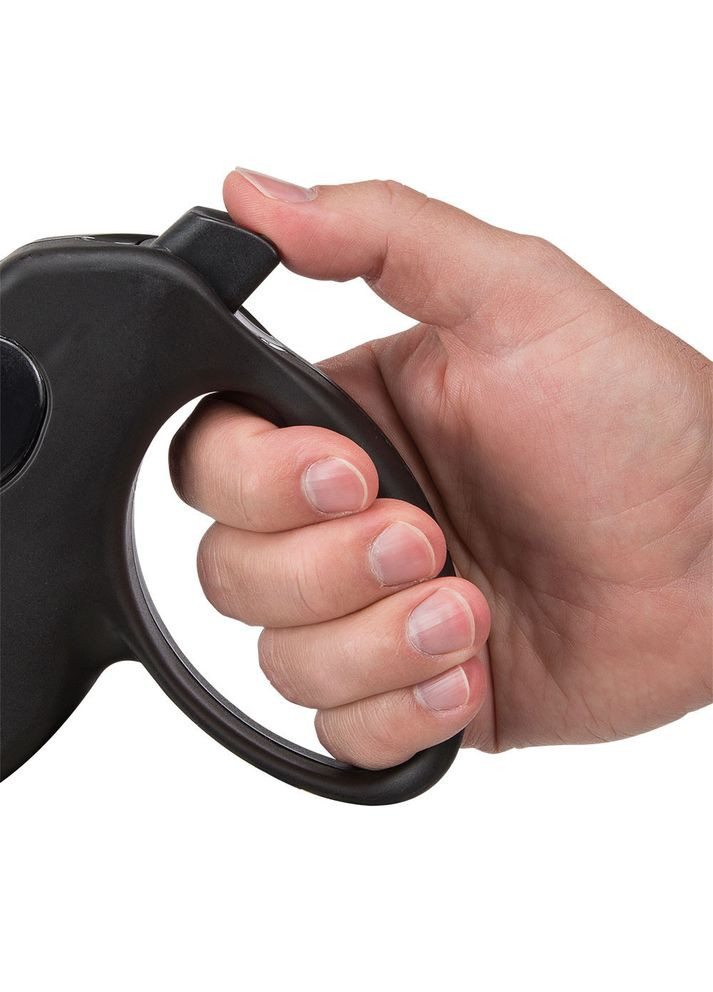 Поводир - рулетка для собак з шнуром Amigo Cord (Ферпласт Аміго Корд) 14 х 3.6 x h 12 см - S, чорний Ferplast (298053760)