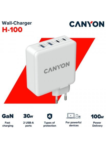 Зарядний пристрій Canyon gan 100w (268142760)