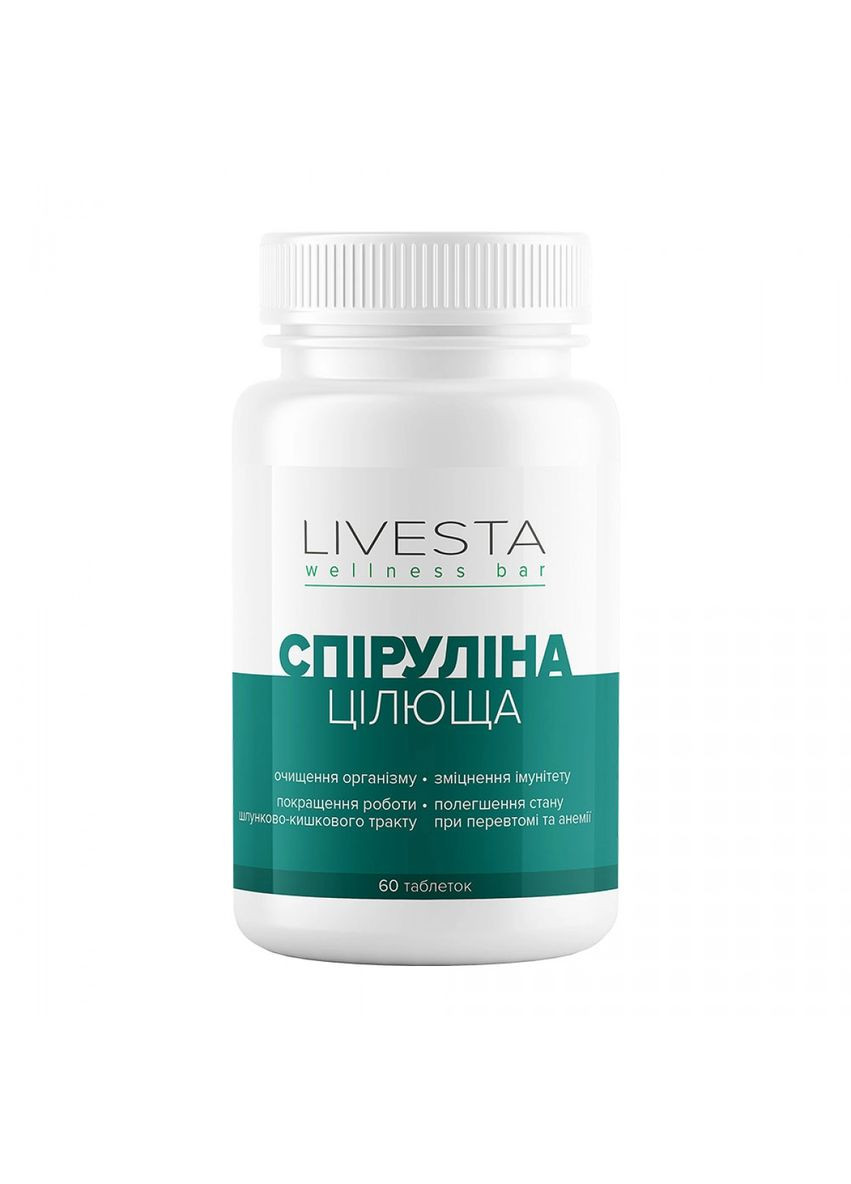 Диетическая добавка «Целебная Спирулина», 60 таблеток Livesta (339607510)