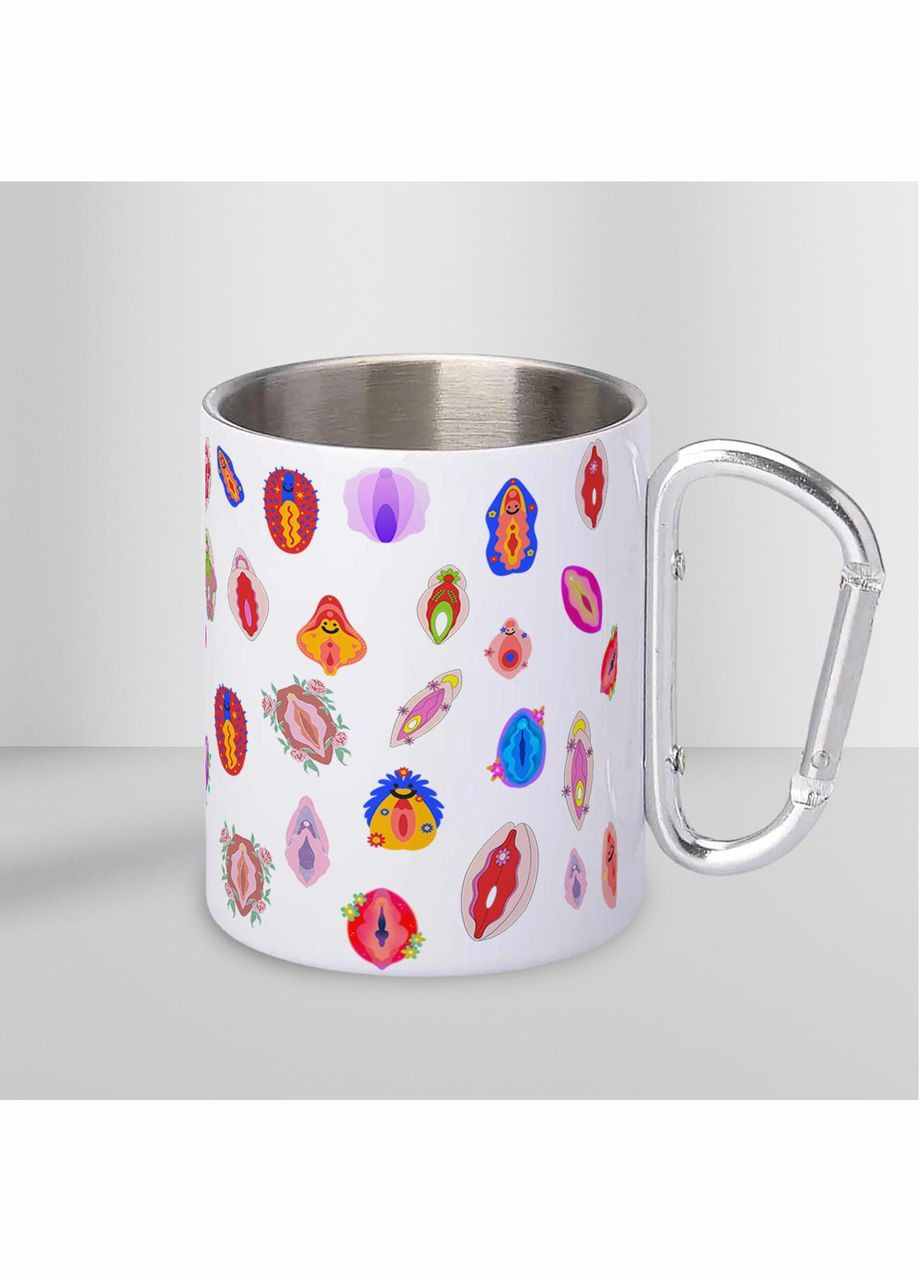 Кружка металева з карабіном "Кунімен" 300 мл Біла No Brand (324263307)