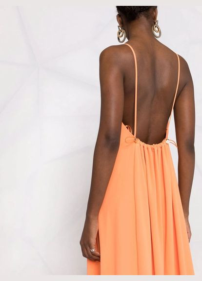 Помаранчева коктейльна сукня а-силует Patrizia Pepe однотонна