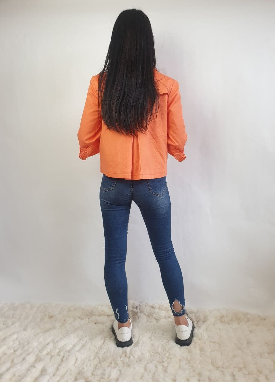 Оранжевый женский жакет 87xso8te2o8 оранжевый ON-Line однотонный - демисезонный