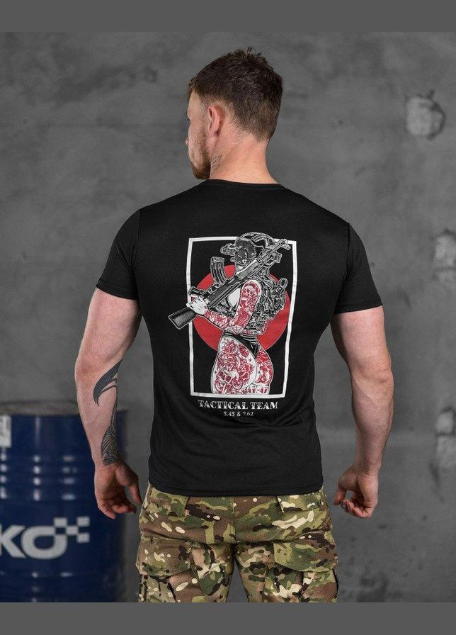 Тактическая потоотводящая футболка Odin black skull L No Brand (293516981)