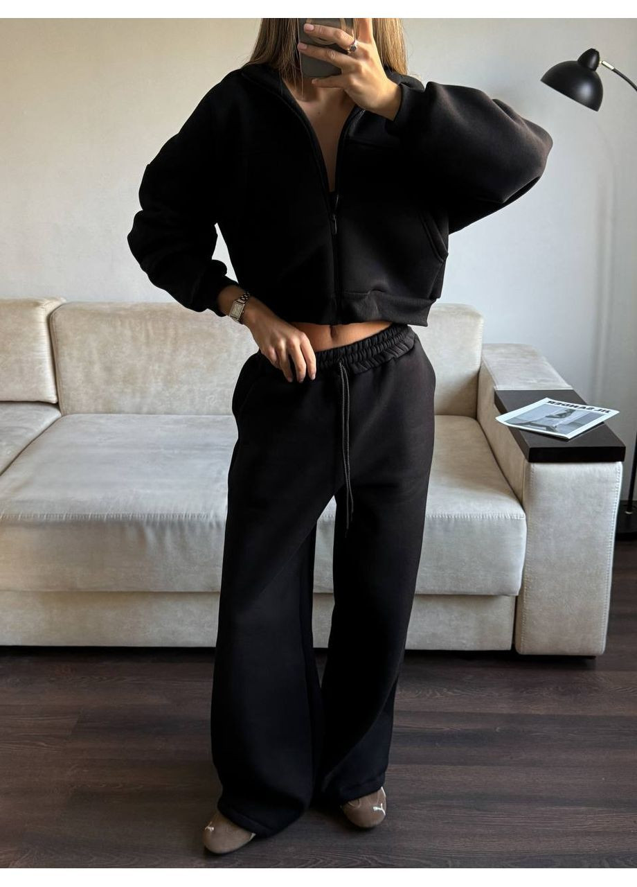 Женский утеплённый костюм трёхнитка No Brand Р1543-032 (370590799)