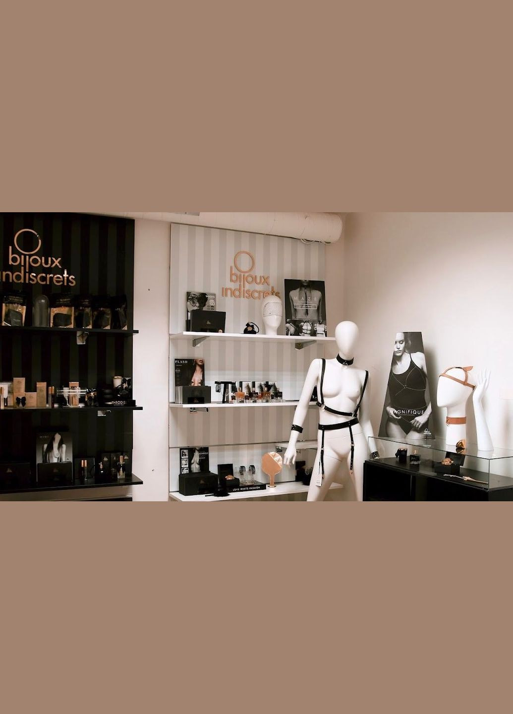 Чорний демісезонний чокер indiscrets maze - wide chocker black Bijoux