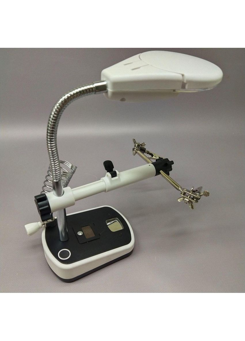 Лупа "третя рука" MG16090C з 5LED підсвіткою, з тримачами для деталей Plus-plus (352751723)