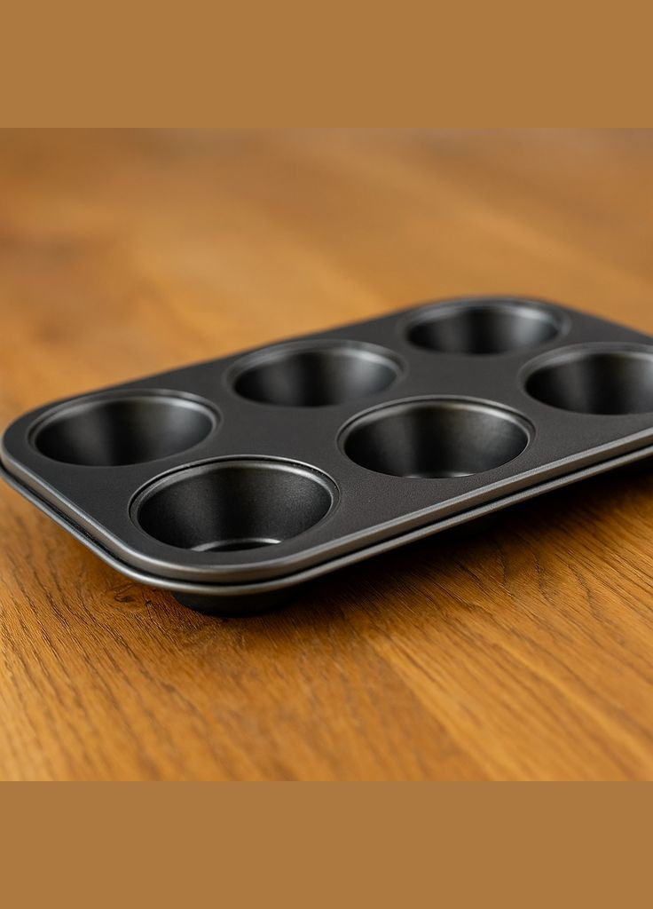 Форма для выпекания металлическая на 6 маффинов 26×17×2.8 см GT-3126 Gusto (343052360)