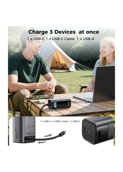 Универсальная батарея 20000mAh, PD/130W, QC, AFC, TFT, pass-through charging (B815C) CHOETECH 20000mAh, PD/130W, QC, AFC, TFT, pass-through cha (392405313)