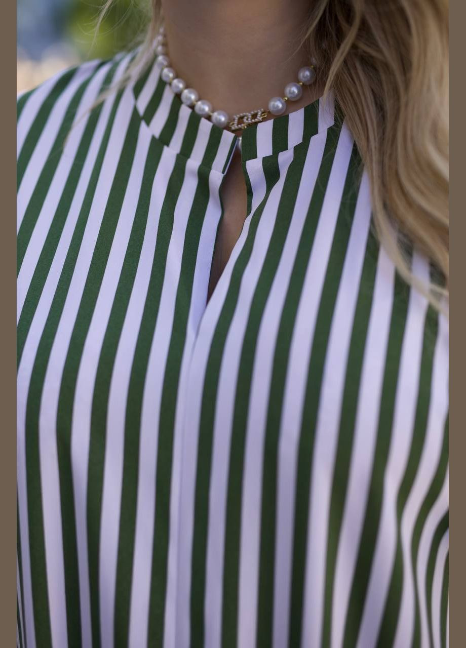 Оливкова (хакі) повсякденний сукня жіноча Гермес в смужку