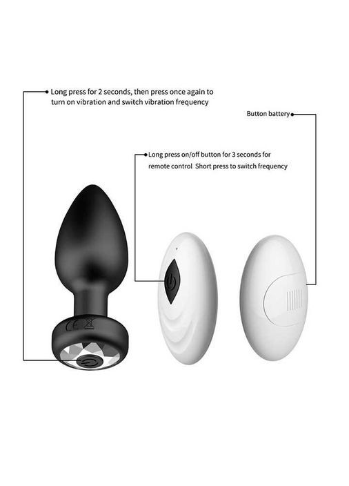 Анальная пробка Equinox USB с Д/У - Черный - 9*3,5 см - Анальные игрушки Magic Motion (354826452)