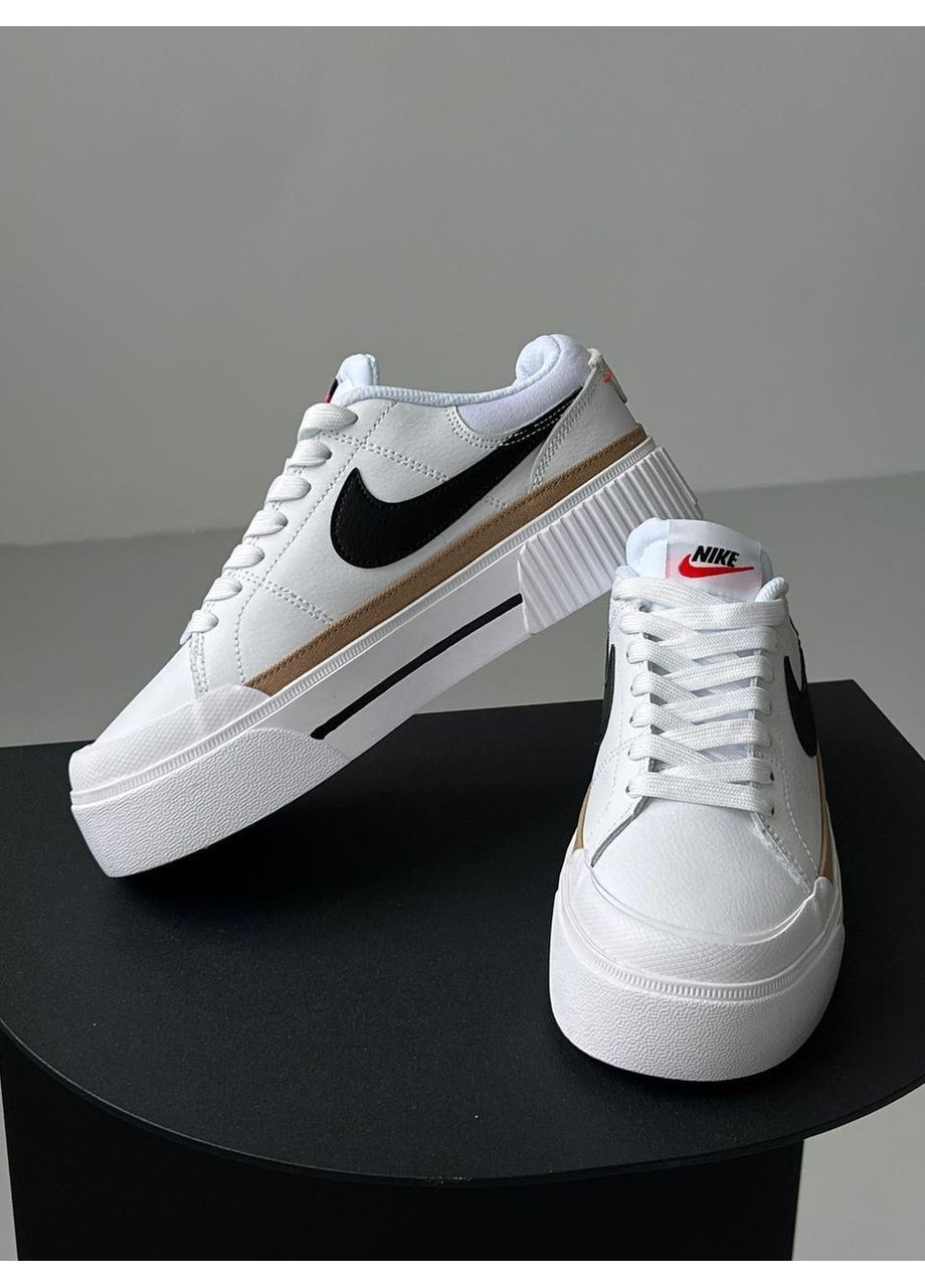 Білі Осінні кросівки чоловічі nike court legacy lift white найк коурт легасі No Brand