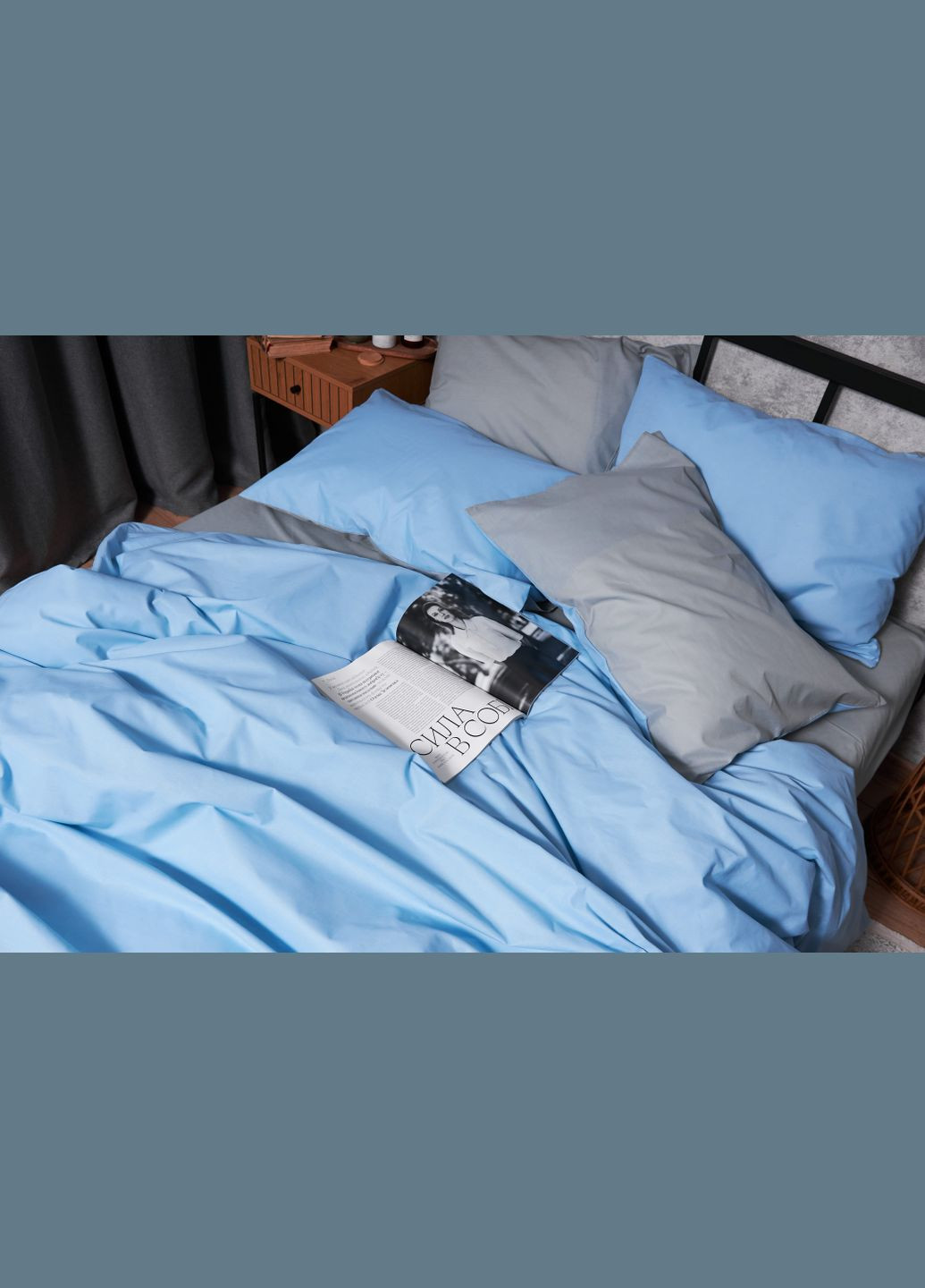 Комплект постельного белья Бязь Gold Люкс семейный 160х220х2 наволочки 2х50х70 (MS-820003111) Moon&Star Nordic Gray (288043900)