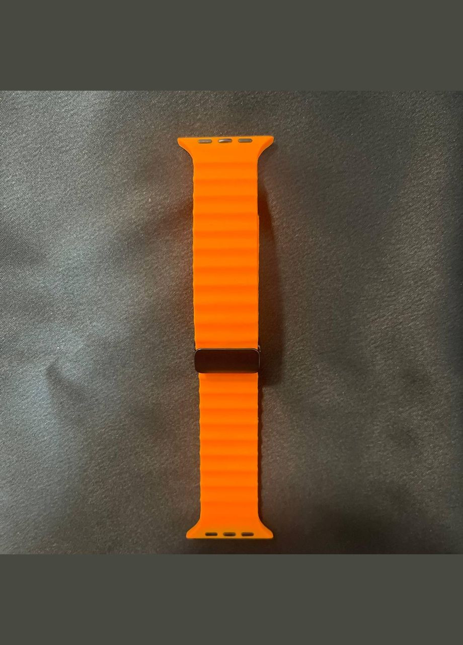 Силіконовий ремінець BINKSON with Magnet Buckle для Apple Watch 49/42/44/45 mm Помаранчевий | Orange Epik (296664162)