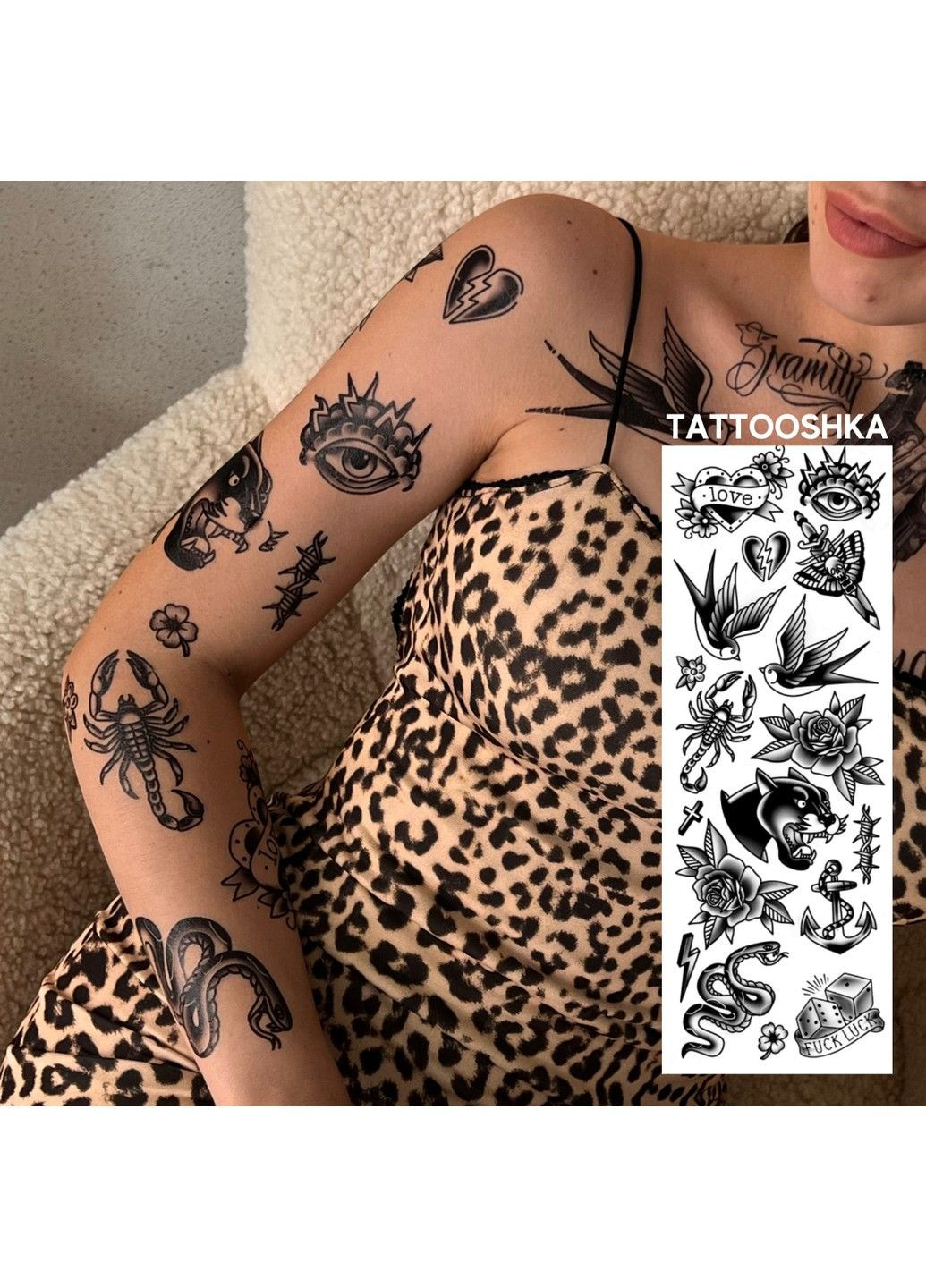 Тату-рукав "Олдскул" Tattooshka (303140578)