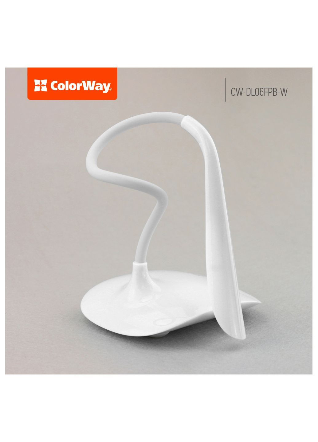 Настільна лампа на акумуляторі, робота з батареєю до 5 годин, USB, LED світильник з акумулятором Colorway Portable & Flexible (365833465)