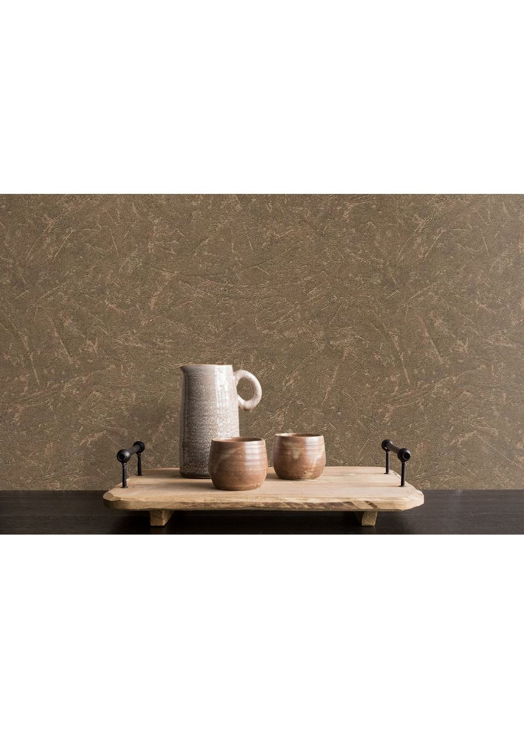 Флизелиновые обои штукатурка Vintage виниловые коричнивые ширина 1.06 для спальни, коридора, кухни MARBURG (371775956)