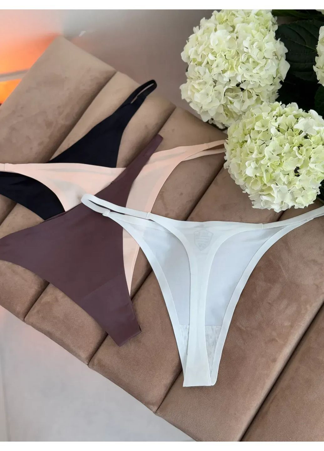 Жіночі трусики стрінг набір 4 штук безшовні стрінг труси для жінки комплект. No Brand Стрінги (371996706)