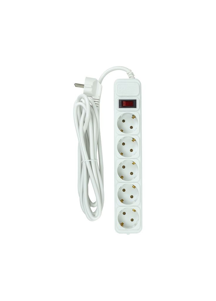 Мережевий фільтр живлення 3м, 5 розеток, євро, 100% мідь (JY-1056/3B) (EX610570) PowerPlant (315482723)