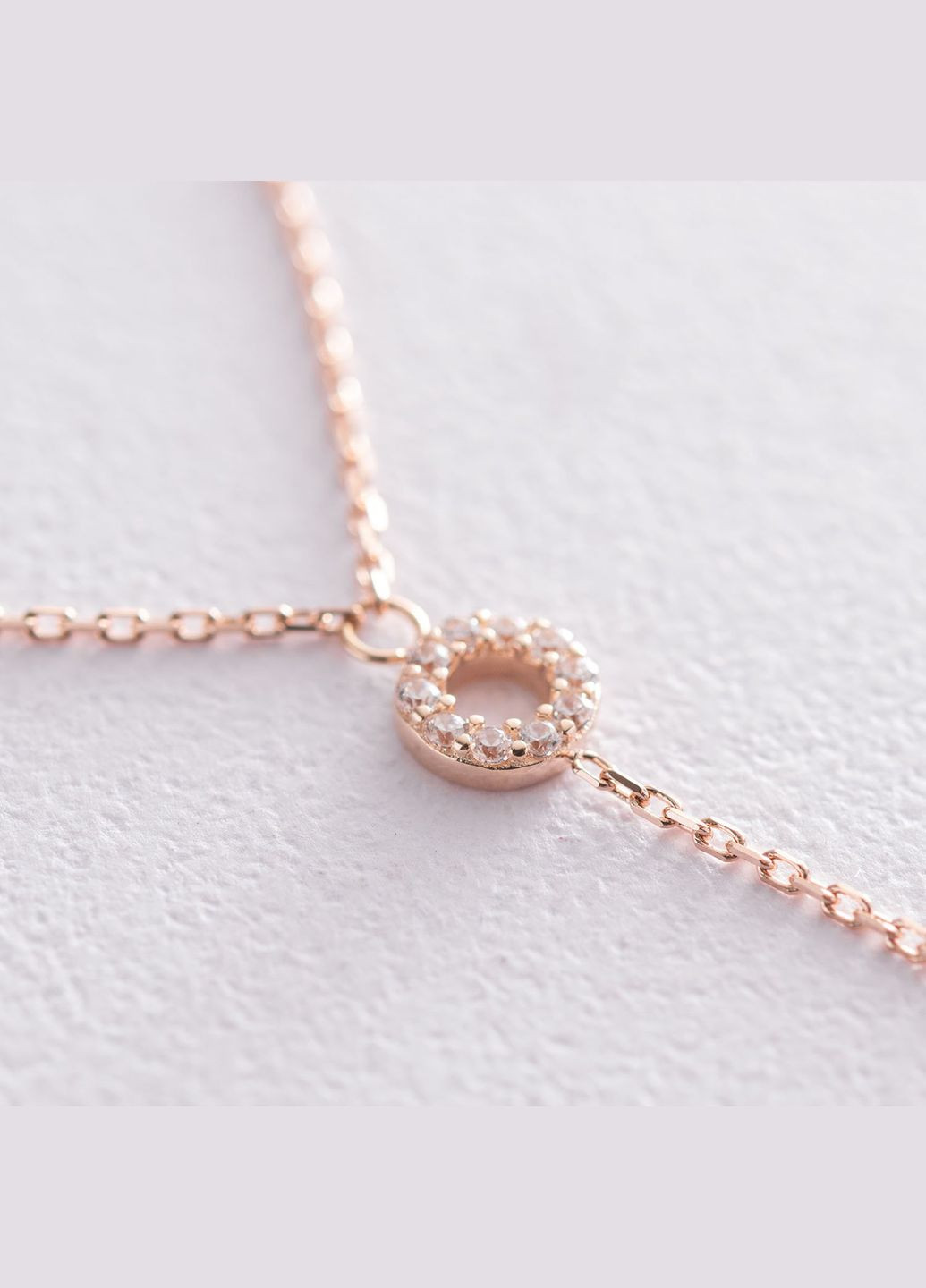 Кольє Кружечки в червоному золоті (фіаніти) rол01830 40 Oniks (264025317)