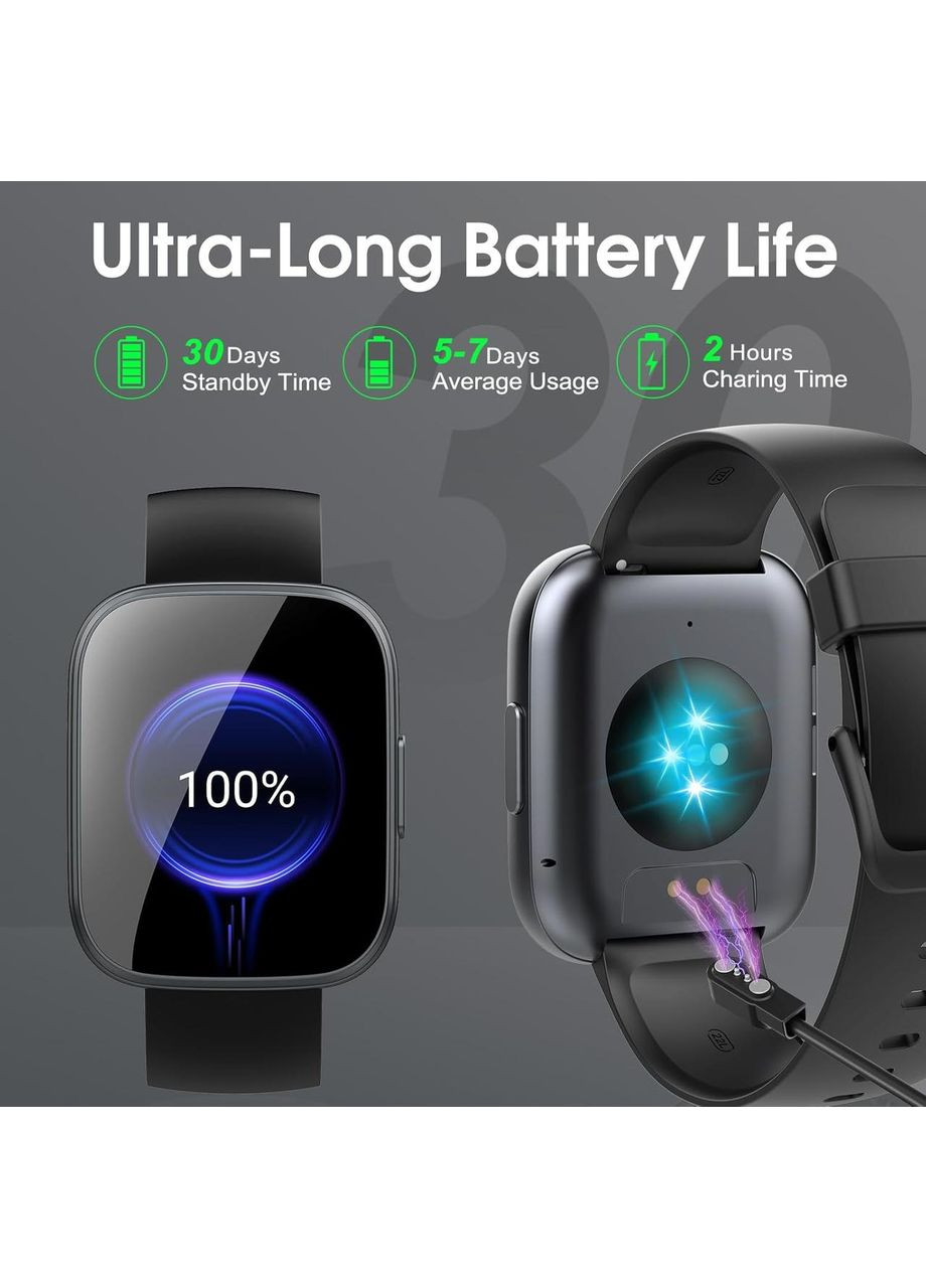 Смарт-часы Smart Watch Puqo T80S Спортивные с температурой, тонометром, Черные No Brand (363318116)