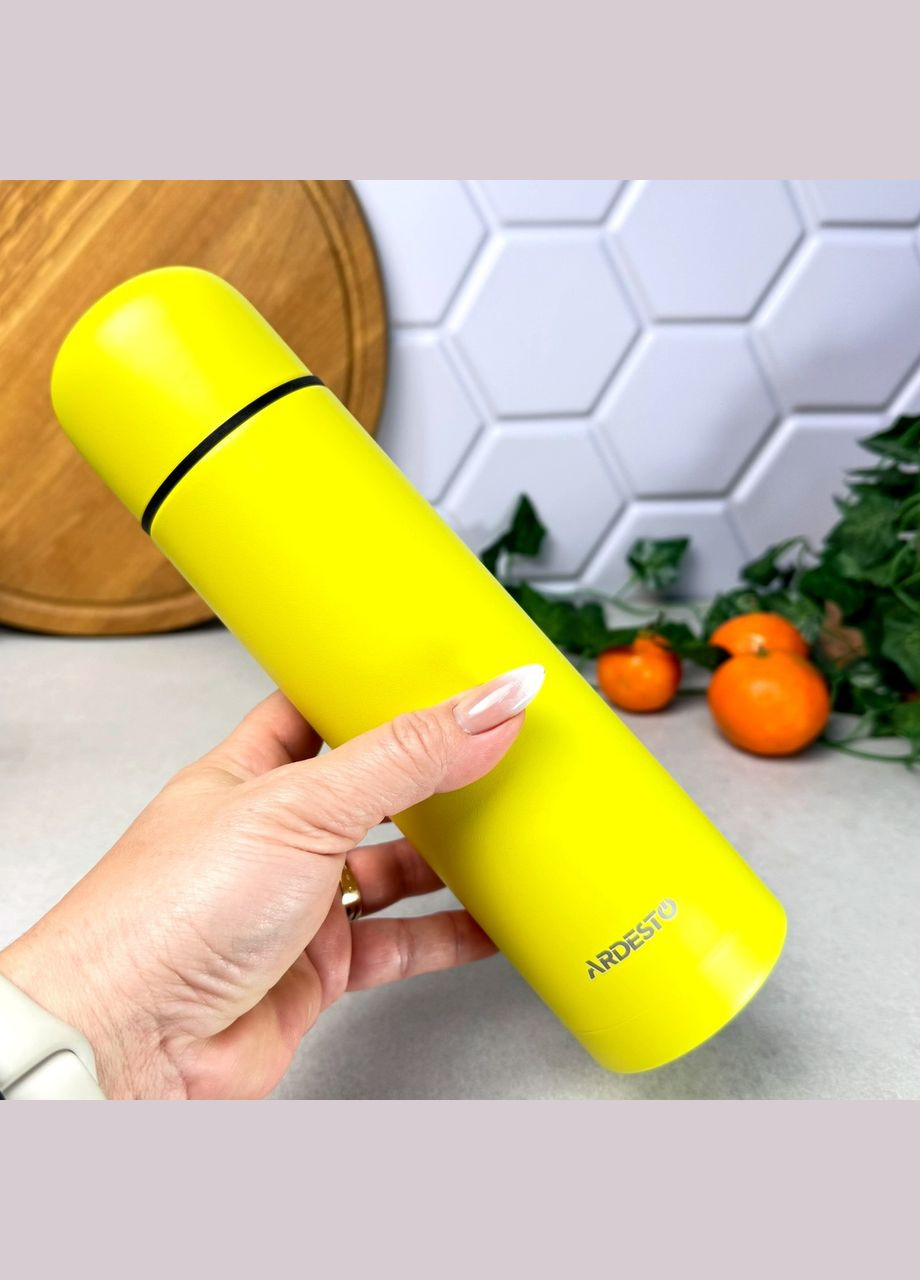 Термос металевий вакуумний 0.5 л жовтий Bright City Ardesto (313448684)