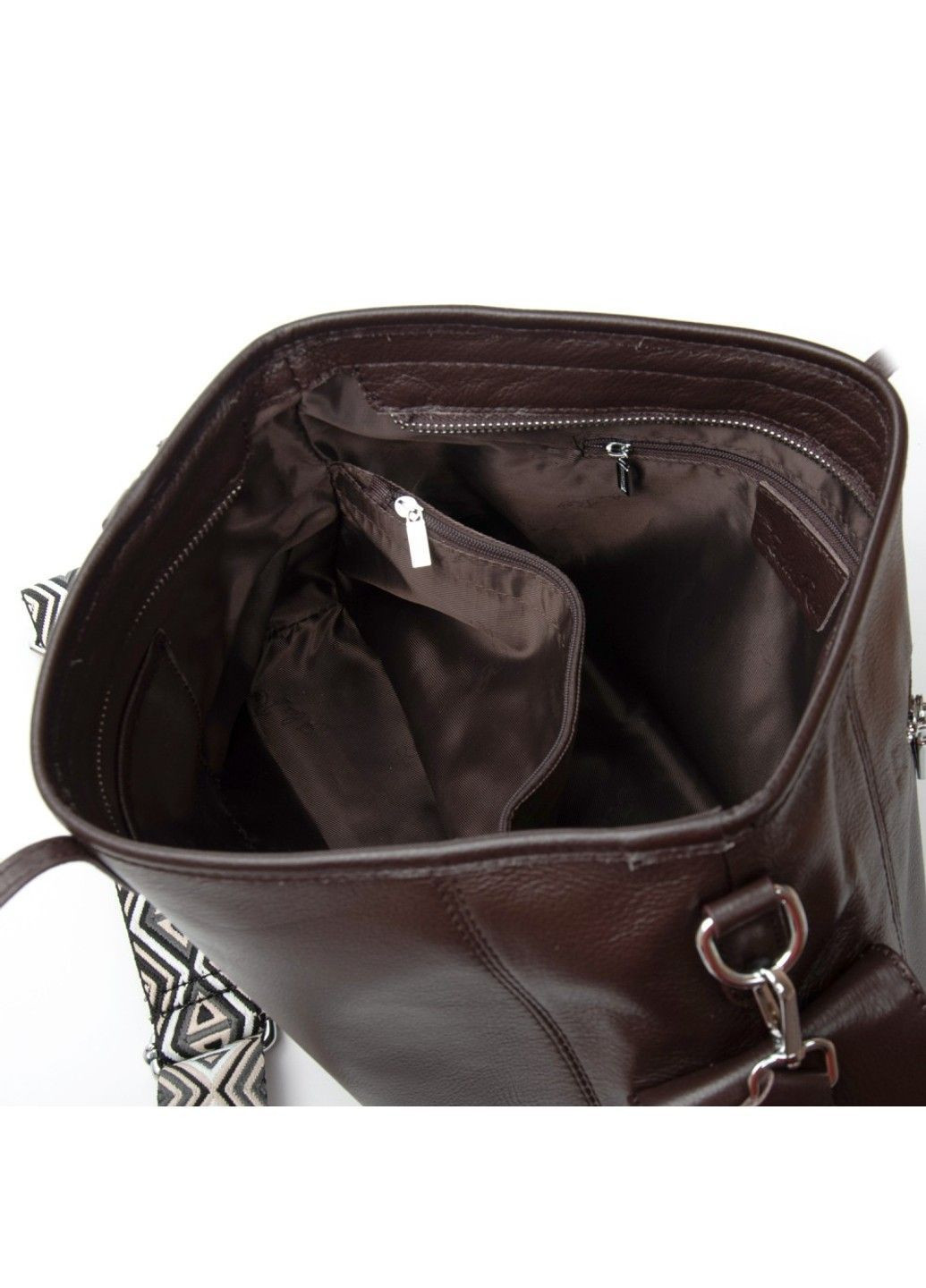 Женская кожаная сумка классическая 91008-9 brown Alex Rai (367992161)