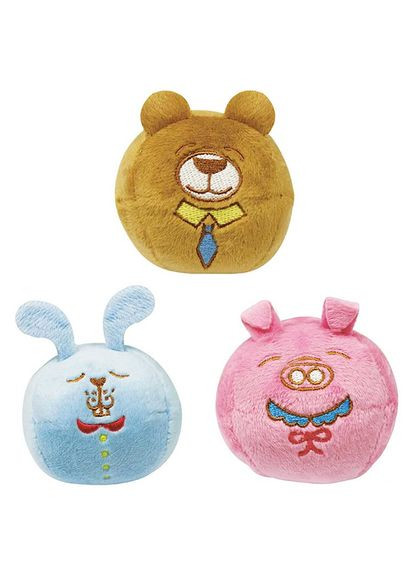 Мягкая игрушка с пищалкой для собак мяч Ball Animals заяц поросенок медведь, 6 см, цвета в ассорт. (4976555857191) DoggyMan (345559952)