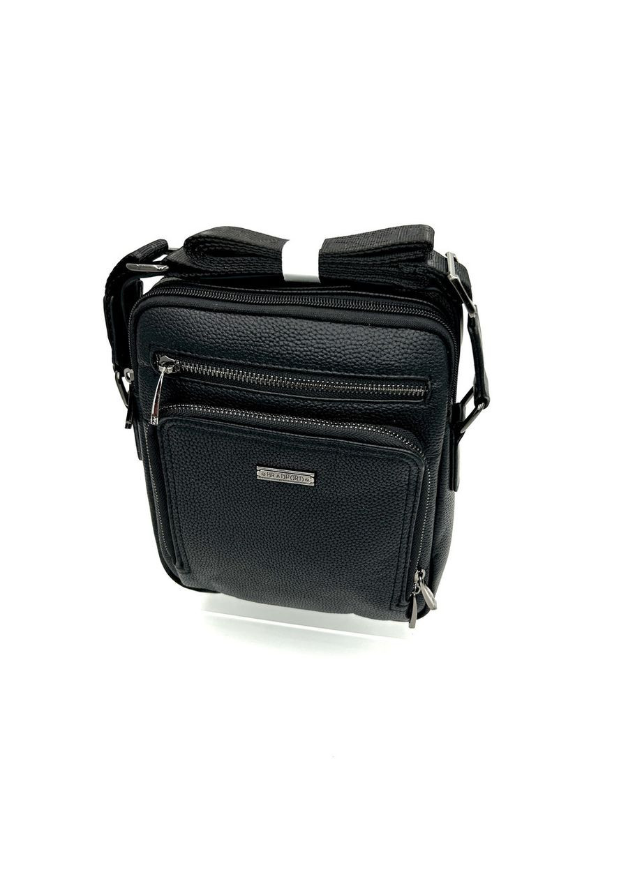 Чоловіча сумка з еко-шкіри Bradford 8922-1 чорна 23.5 x 18 x 5 No Brand (371682126)