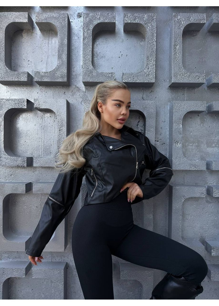 Чорна демісезонна косуха стильна жіноча косуха Style Point