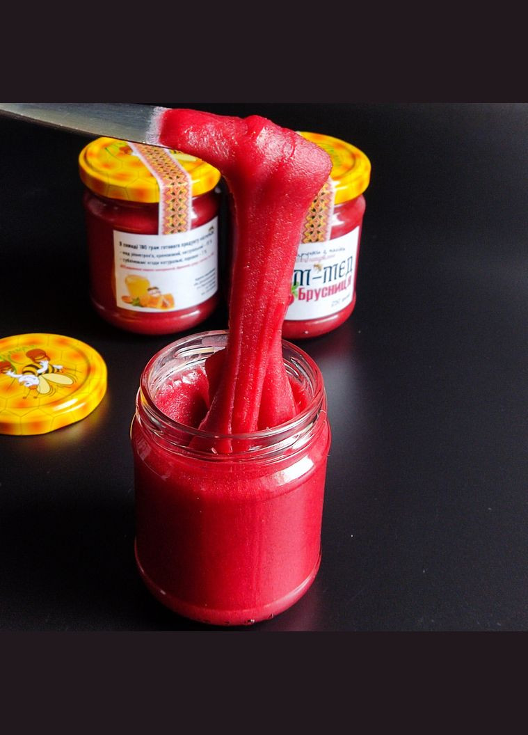 Крем-мед Брусниця 250 грам МЕД ПОШТОЮ (322148767)