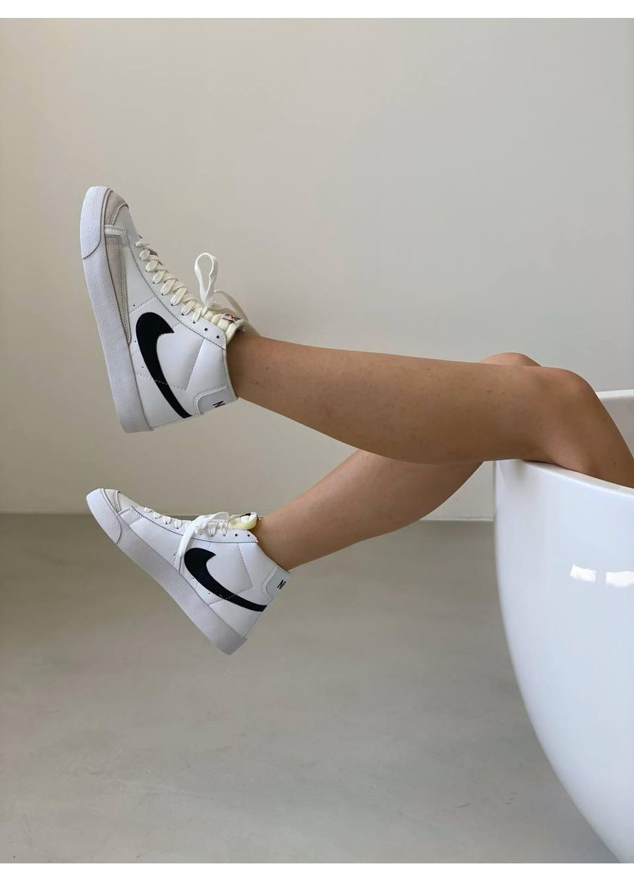 КРОССОВКИ ЖЕНСКИЕ NIKE BLAZER 77 LOW ‘77 WHITE BLACK НАЙК БЛЕЙЗЕР No Brand чёрные демисезоны (368888134)