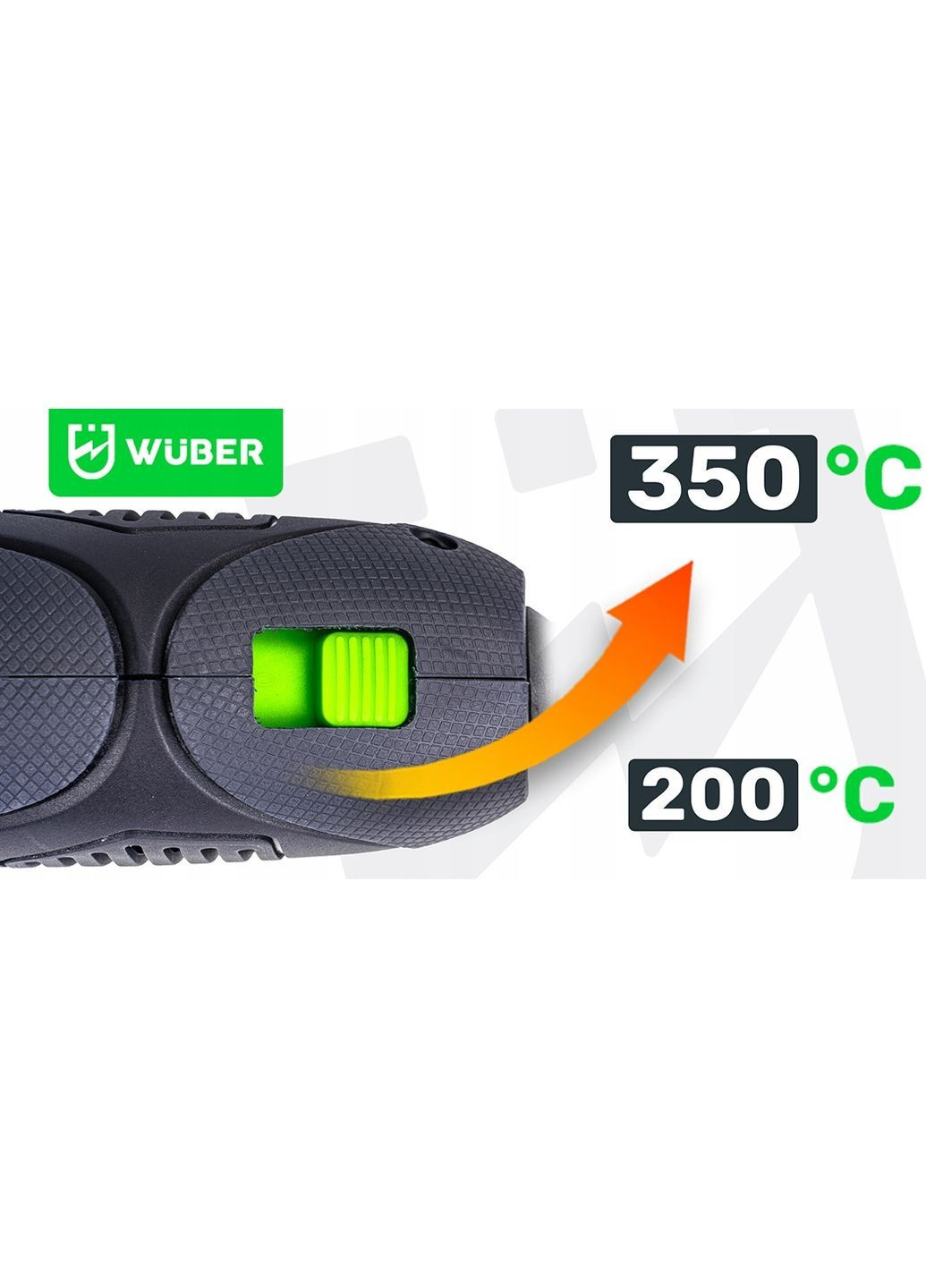Фен будівельний портативний 350Вт 350°C з регулюванням температури Wuber (366970095)