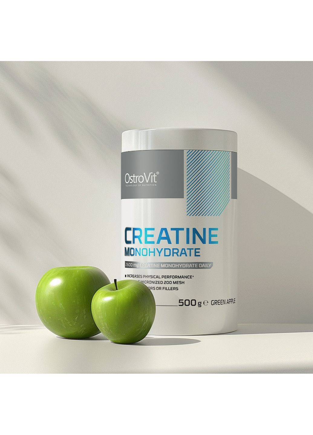 Креатин Creatine Monohydrate, 500 грам Зелене яблуко Ostrovit (293419003)