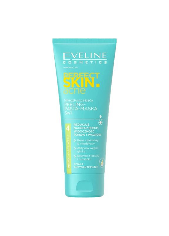Пилинг Паста для лица микроотделяющая PERFECT SKIN ACNE 75 мл. 9716 Eveline Cosmetics (340110383)