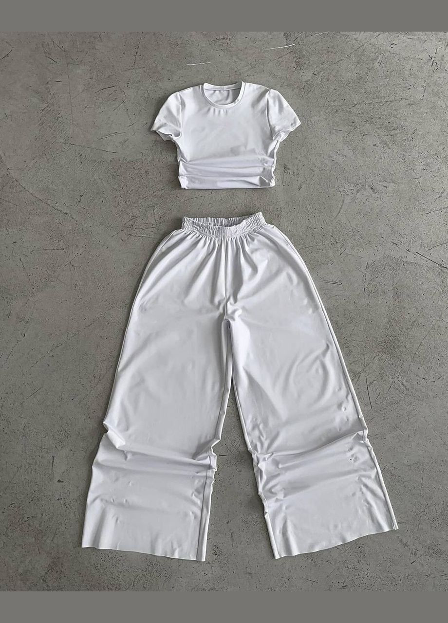 Женский костюм топ и брюки палаццо цвет белый р.46/48 452630 New Trend (285711312)
