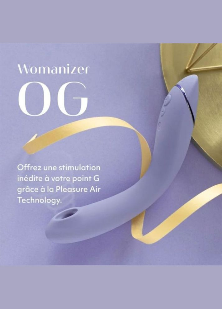 Вибратор для точки G c вакуумной стимуляцией OG Lilac CherryLove Womanizer (293149617)