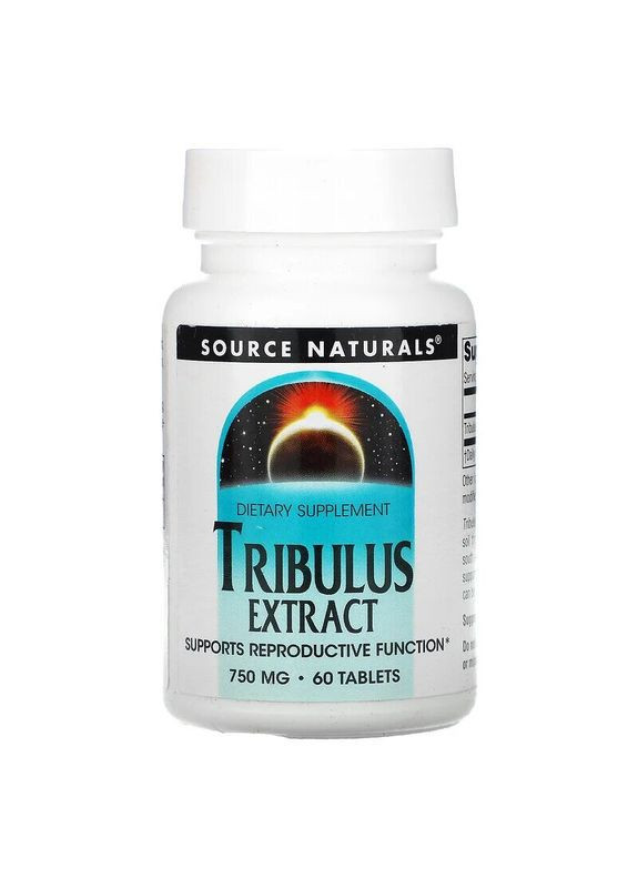 Стимулятор тестостерона Tribulus Extract 750 mg, 60 таблеток Source Naturals (334704230)