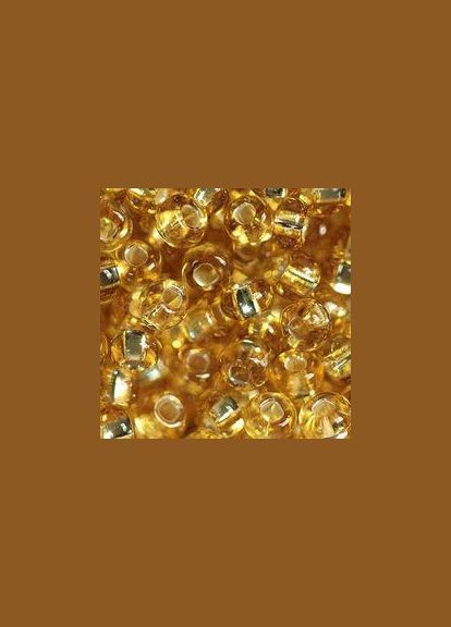 Бисер чешский Блестящий с квадратной серединкой 462/17020 калибр 10/0 Светло-золотой Упаковка 5 грамм Preciosa (351898310)