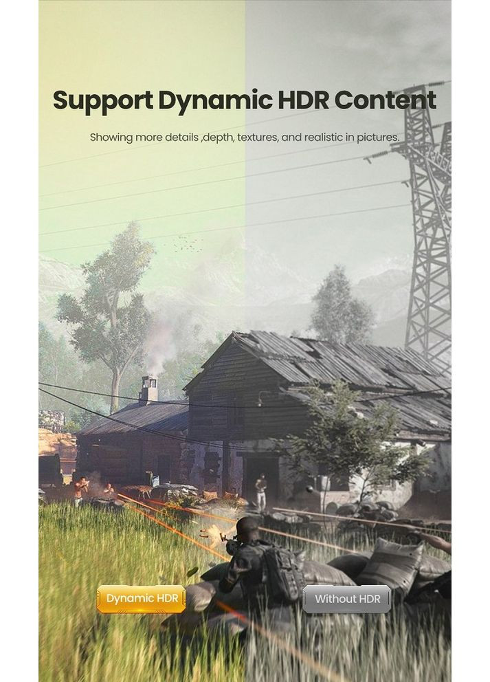 Кабель DP 1.4 Male to Male Plastic Case Braided Cable 2m (UGR-80392) (UGR-80392) Ugreen DP114 (369609607)