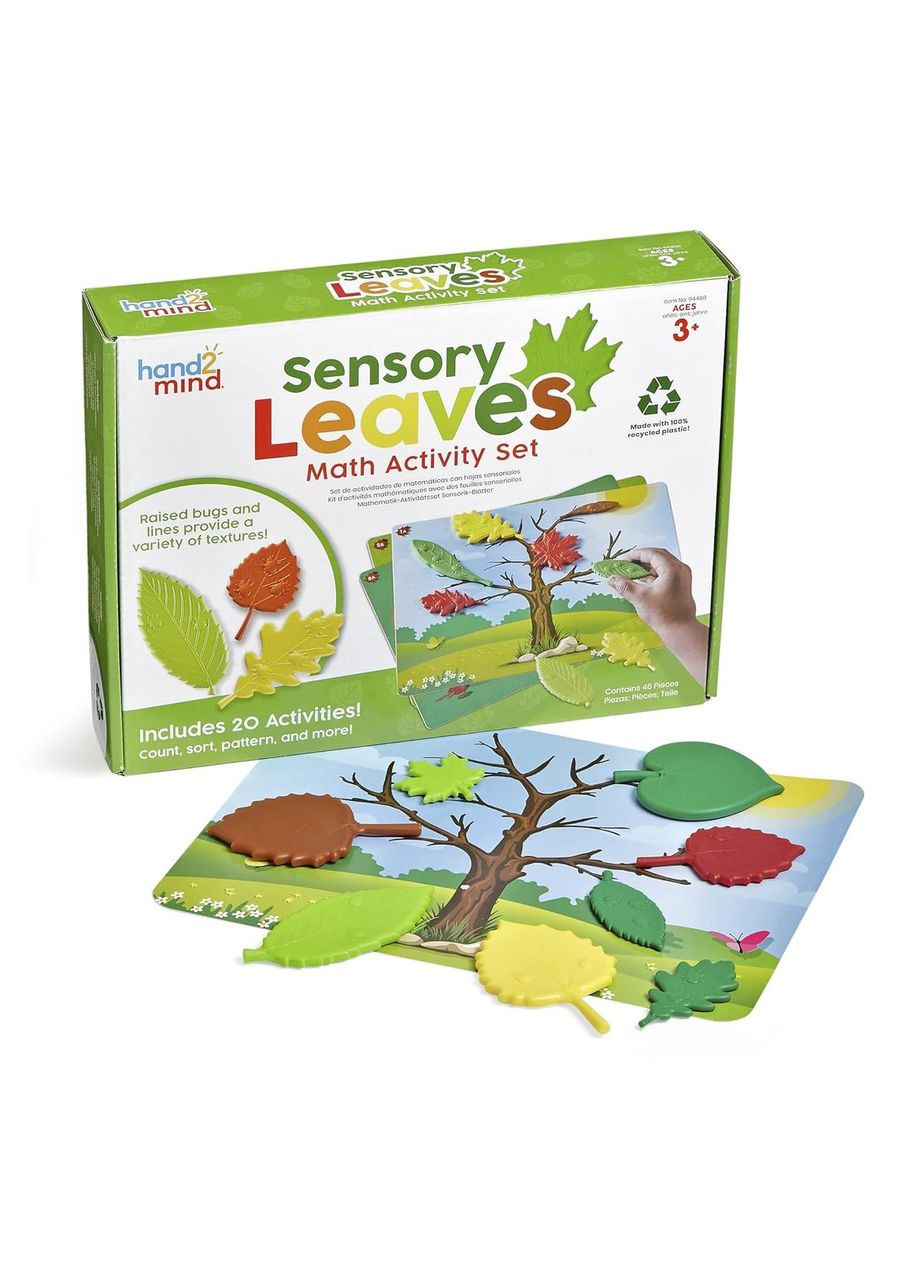 Математичний набір "Сенсорні листочки " сенсорне листя Sensory Leaves Math Activity Set hand2mind (342374329)
