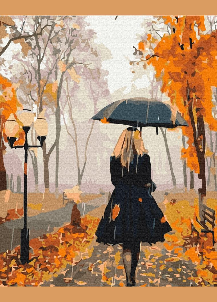 Картина по номерам "Незнакомка осенью" 40х50 см Brushme (365757290)