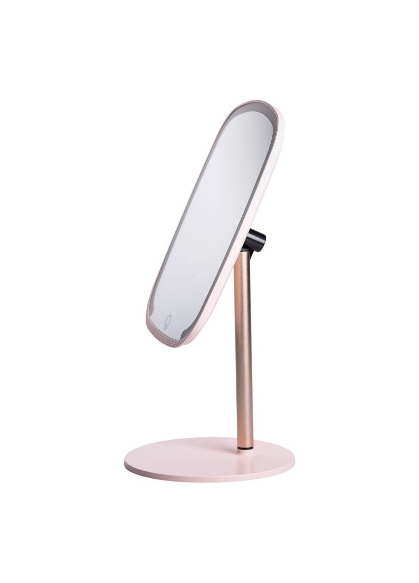 Настільне дзеркало з підсвічуванням 23х18 см для макіяжу на ніжці Рожеве HP-10-6AP Yiwu (370974017)
