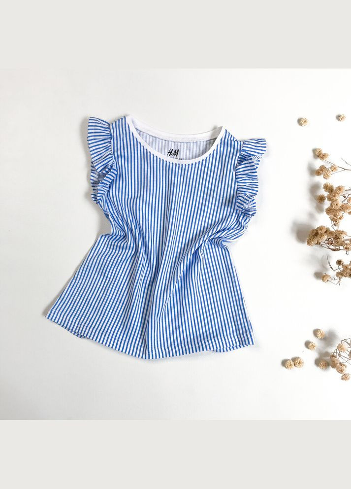 Синя футболка 104 см синій артикул л100 H&M