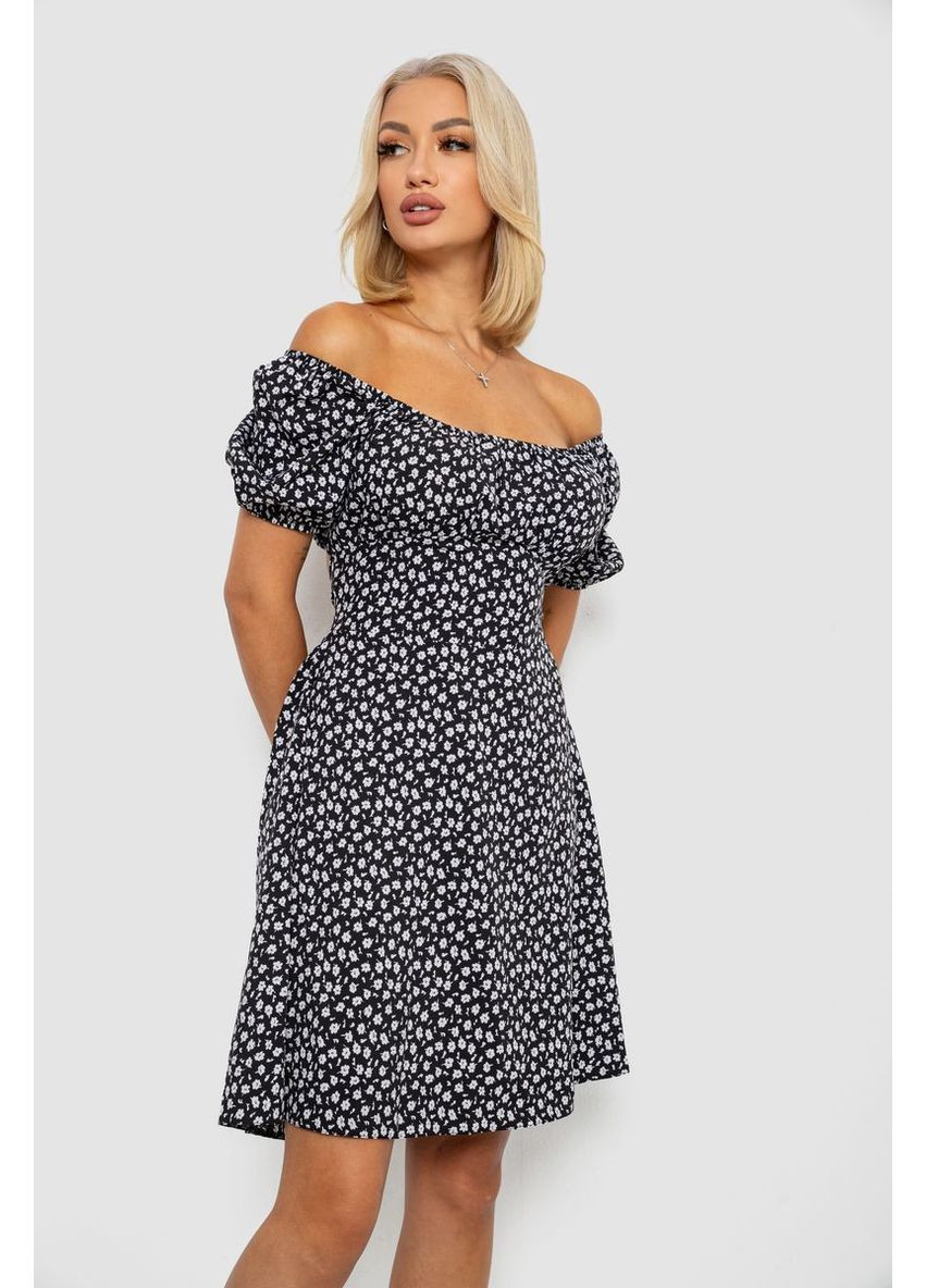 Черное платье софт с принтом Sport Line