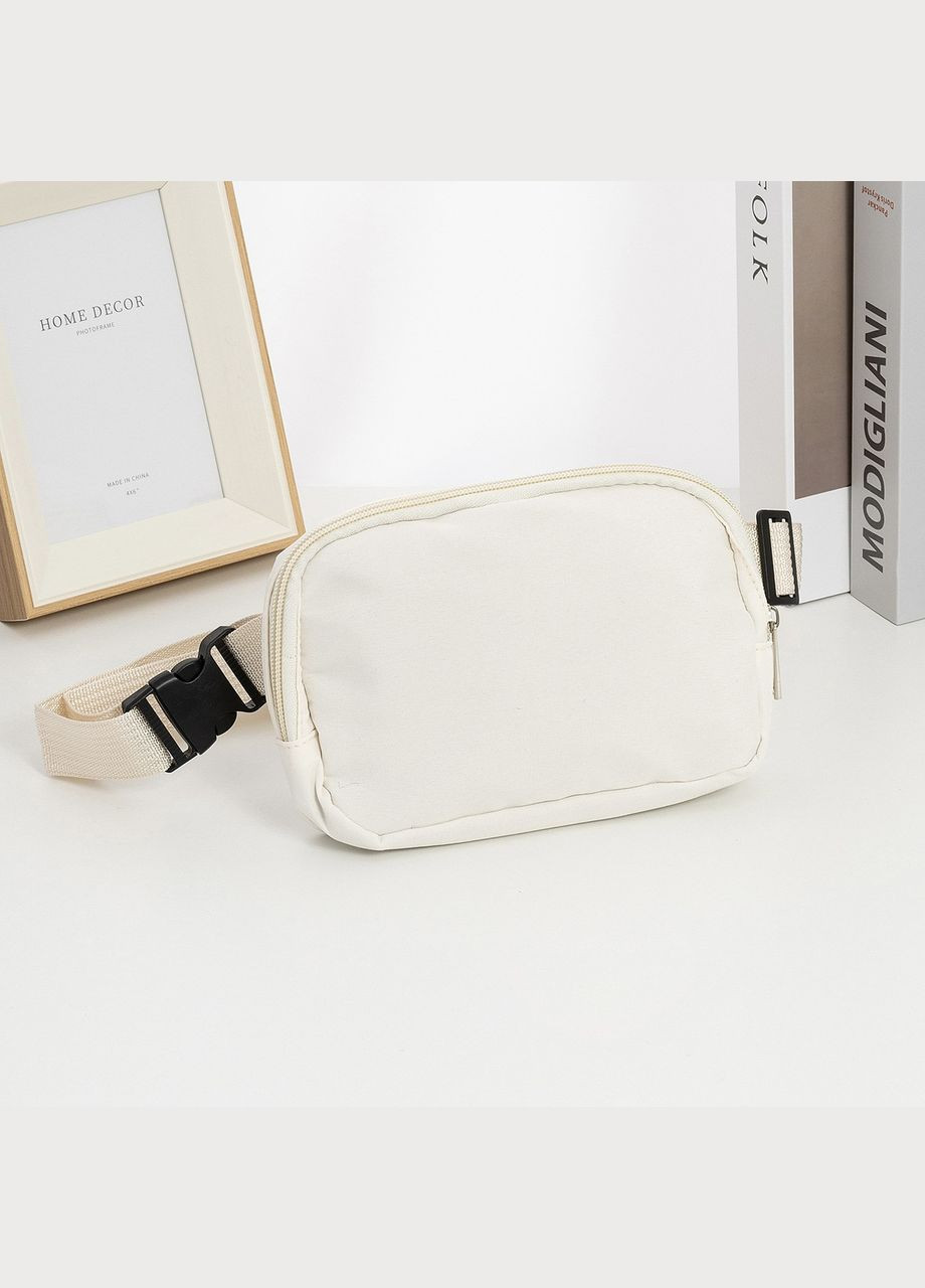 Бананка поясна сумка біла молочна No Brand (326487530)