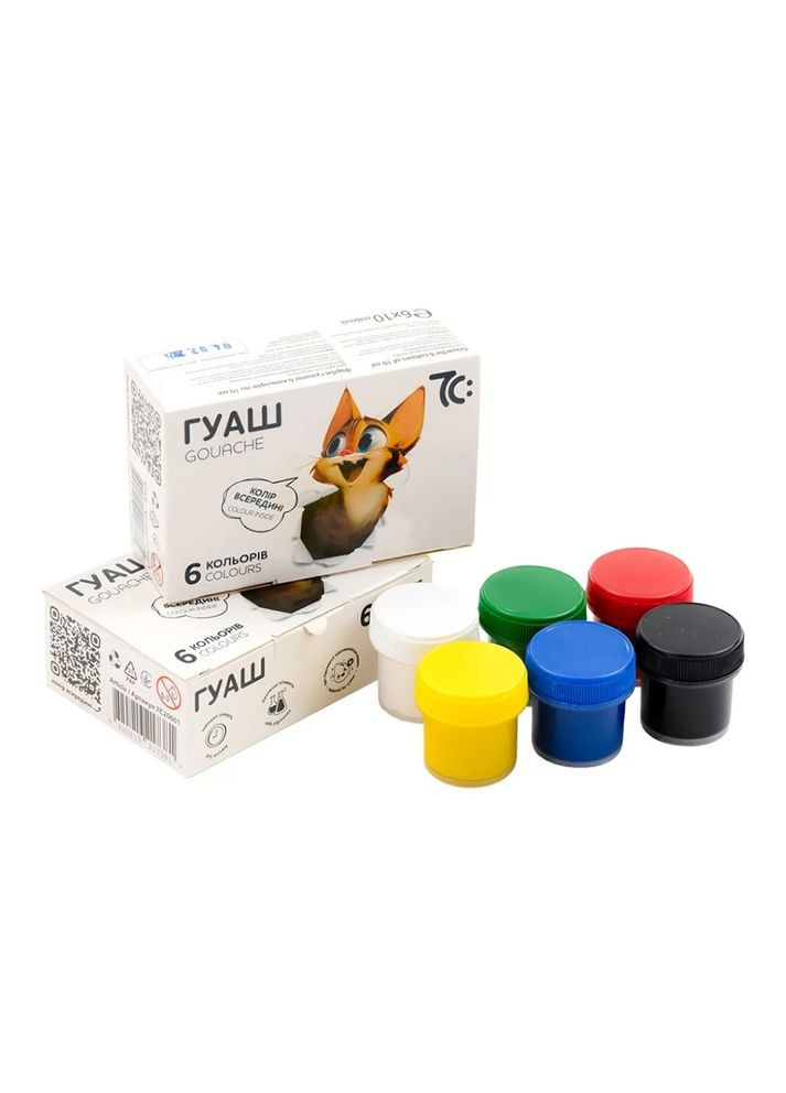 Гуашь 6 цветов 10 мл, 7C20601 4820219217381 Гамма (331110903)