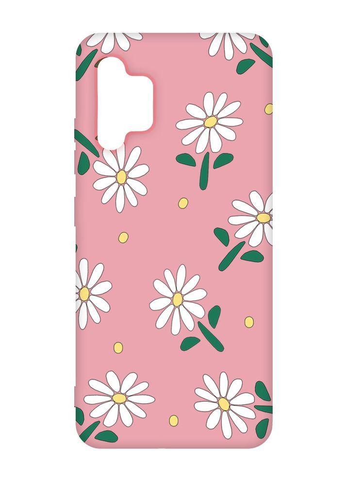 Матовий рожевий чохол на Samsung Galaxy A32:: Ромашки (принт 368) Creative (360711833)